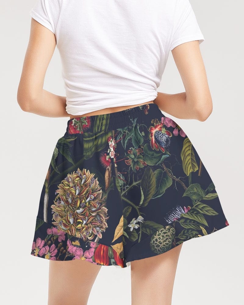 All-Over Print Pants & Shorts Exotica Flowers Women's All-Over Print Ruffle Shorts
