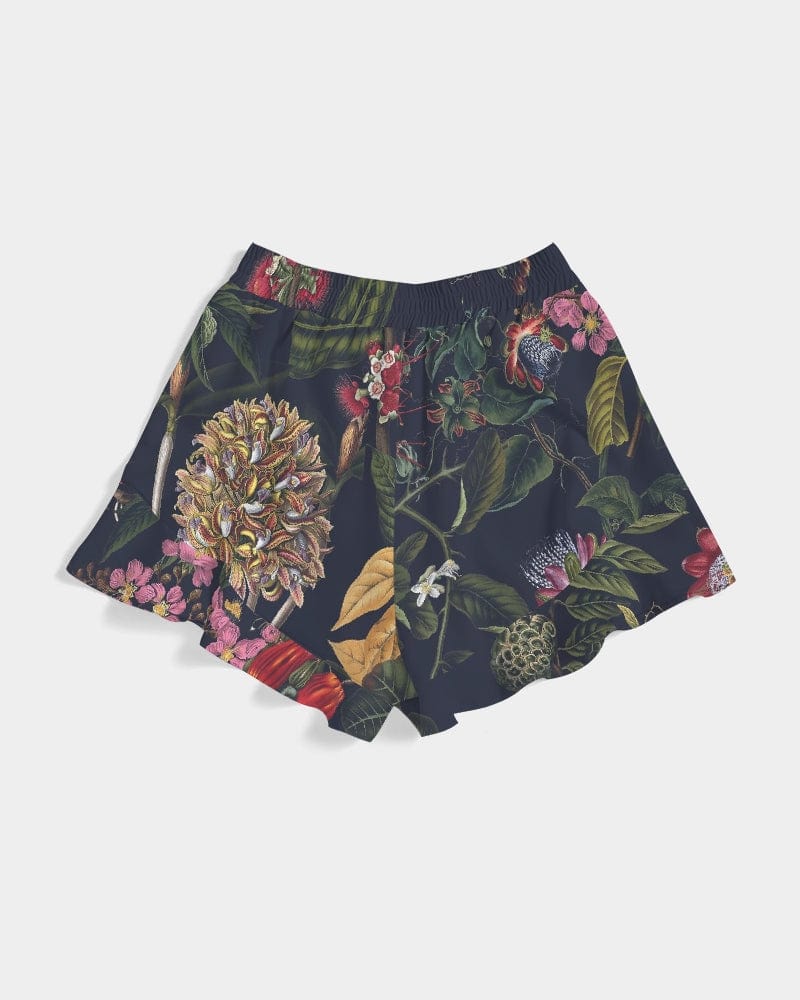 All-Over Print Pants & Shorts Exotica Flowers Women's All-Over Print Ruffle Shorts
