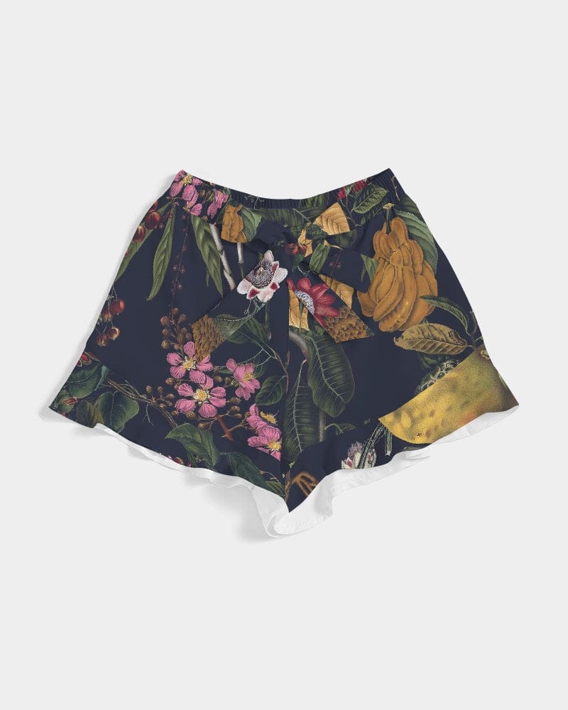 All-Over Print Pants & Shorts Exotica Flowers Women's All-Over Print Ruffle Shorts