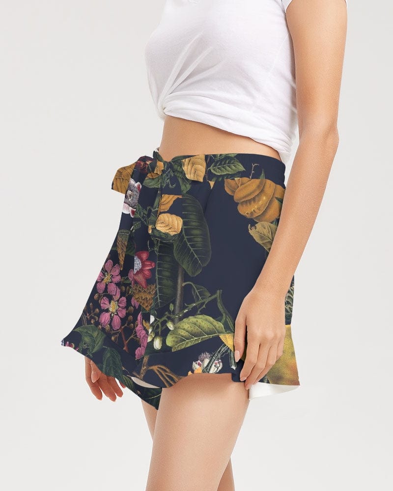 All-Over Print Pants & Shorts Exotica Flowers Women's All-Over Print Ruffle Shorts