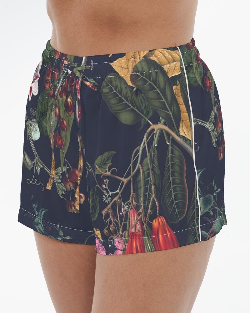 All-Over Print Pants & Shorts Exotica Flowers Women's Satin Pajama Shorts