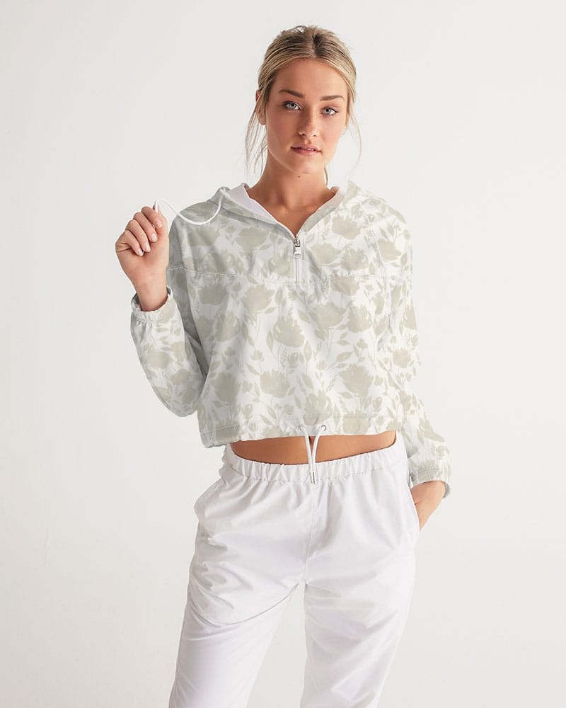 All-Over Print Tees & Tops French Rose HIgh Waisted Belted Women's Trousers Women's All-Over Print Cropped Windbreaker