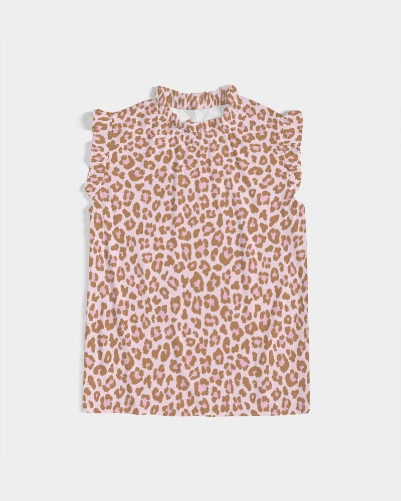 All-Over Print Tees & Tops Leopard Pint Joggers Women's All-Over Print Ruffle Sleeve Top