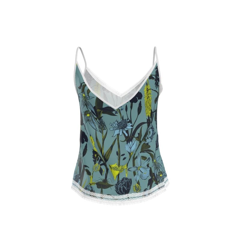 Cami Azure Bloom Womens Camisole