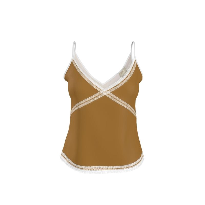 Cami Golden Ochre Satin Camisole