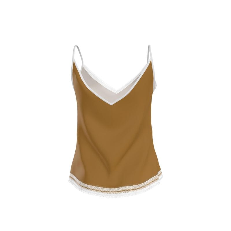 Cami Golden Ochre Satin Camisole