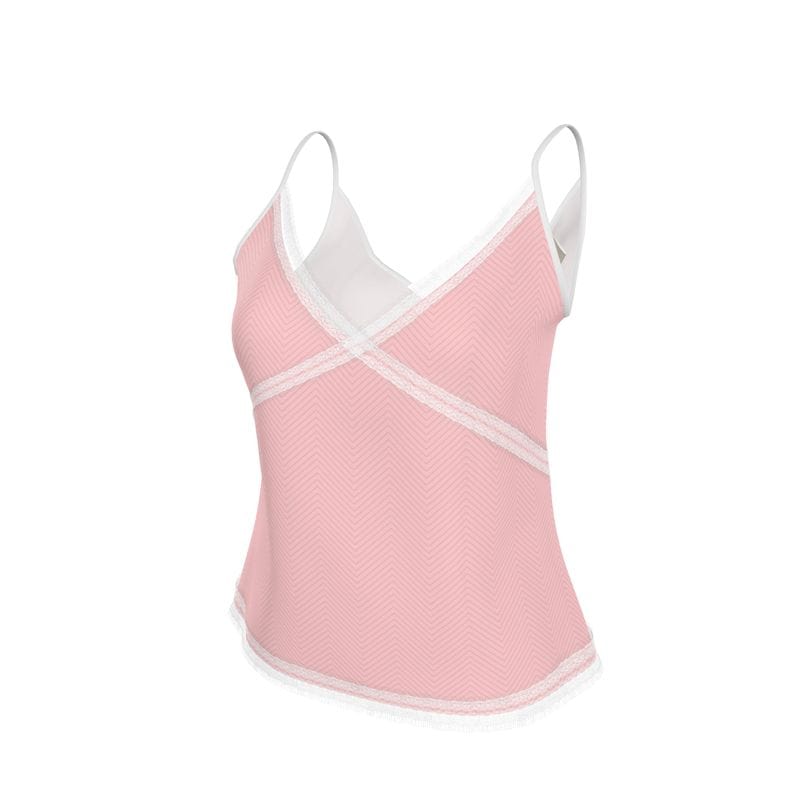 Cami Rosé Herringbone Velour Camisole
