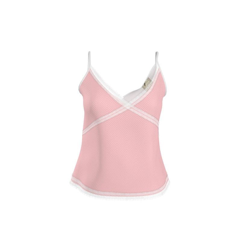 Cami Rosé Herringbone Velour Camisole