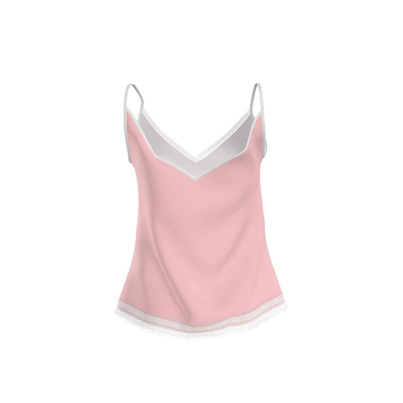 Cami Rosé Herringbone Velour Camisole