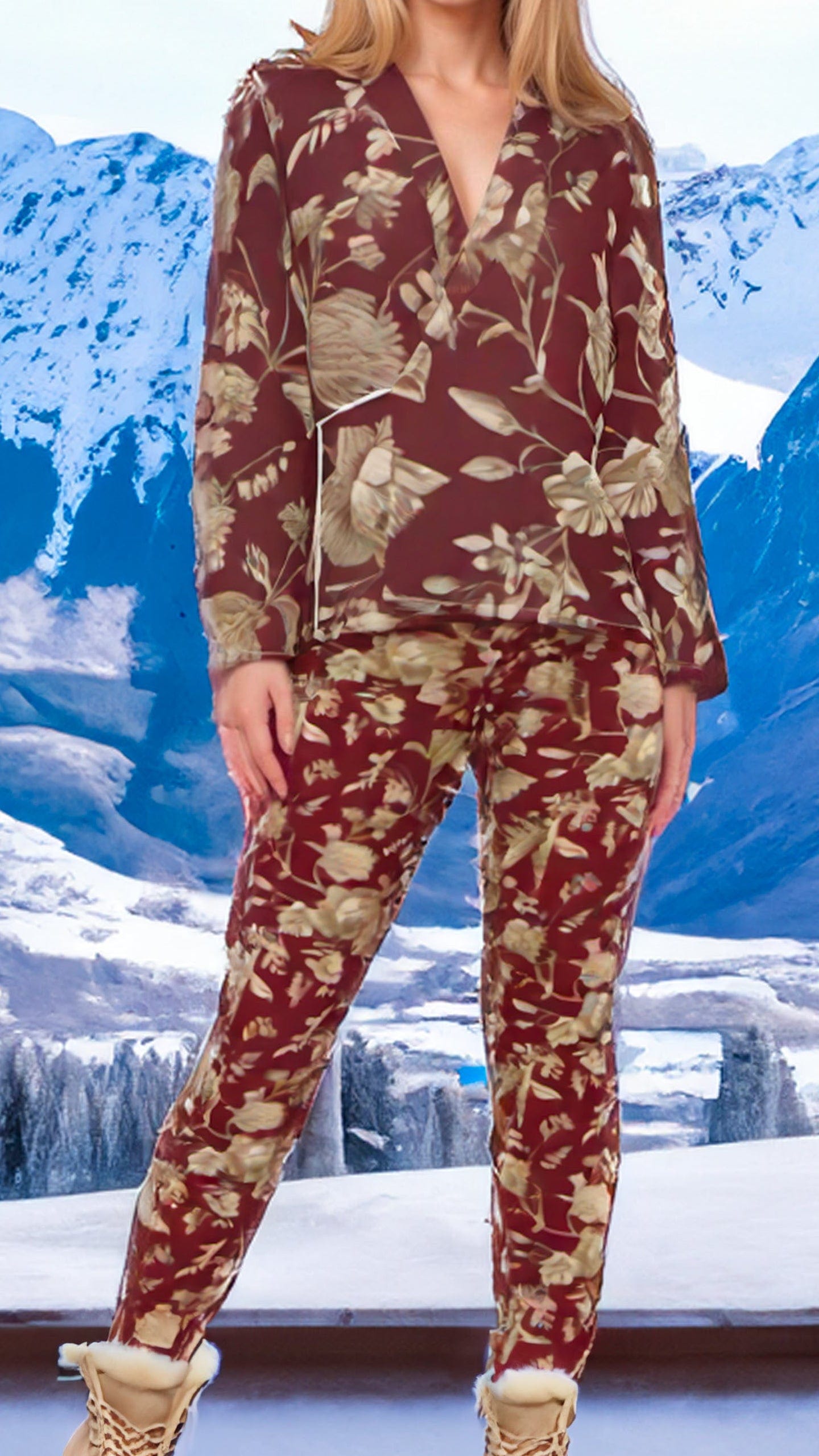 Crimson Luxe Blossom Apres Ski