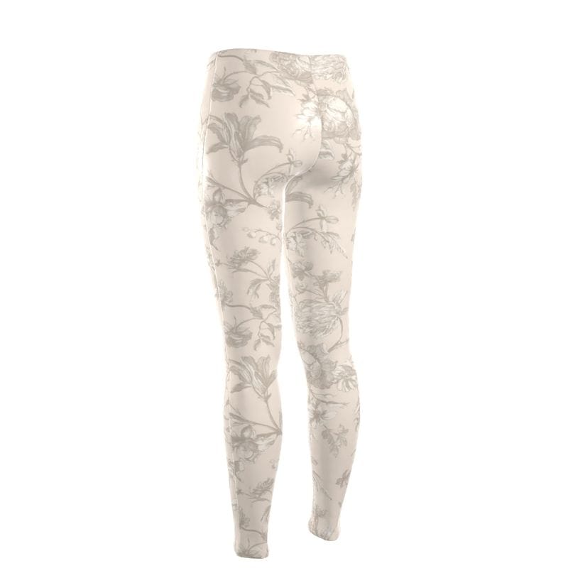 High Waisted Leggings Ivory Le toile 2 Womens High Waisted Velour Leggings