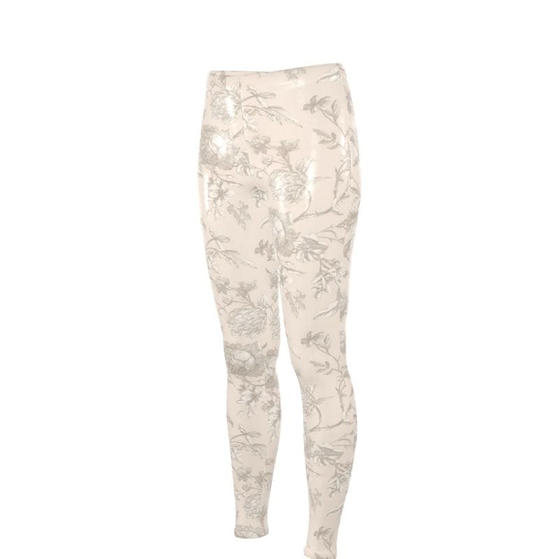 High Waisted Leggings Ivory Le toile 2 Womens High Waisted Velour Leggings
