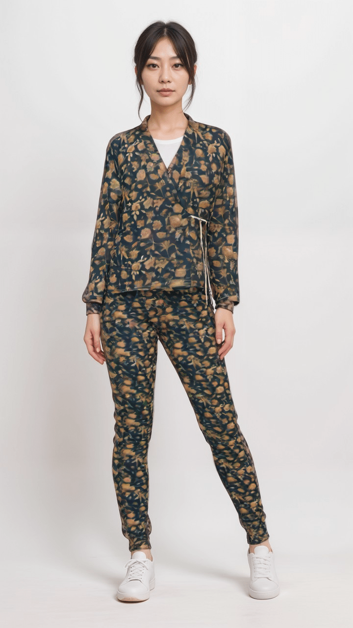 High Waisted Leggings Nocturnal Meadows Crushed Velour High-Waisted Evelyn Leggings