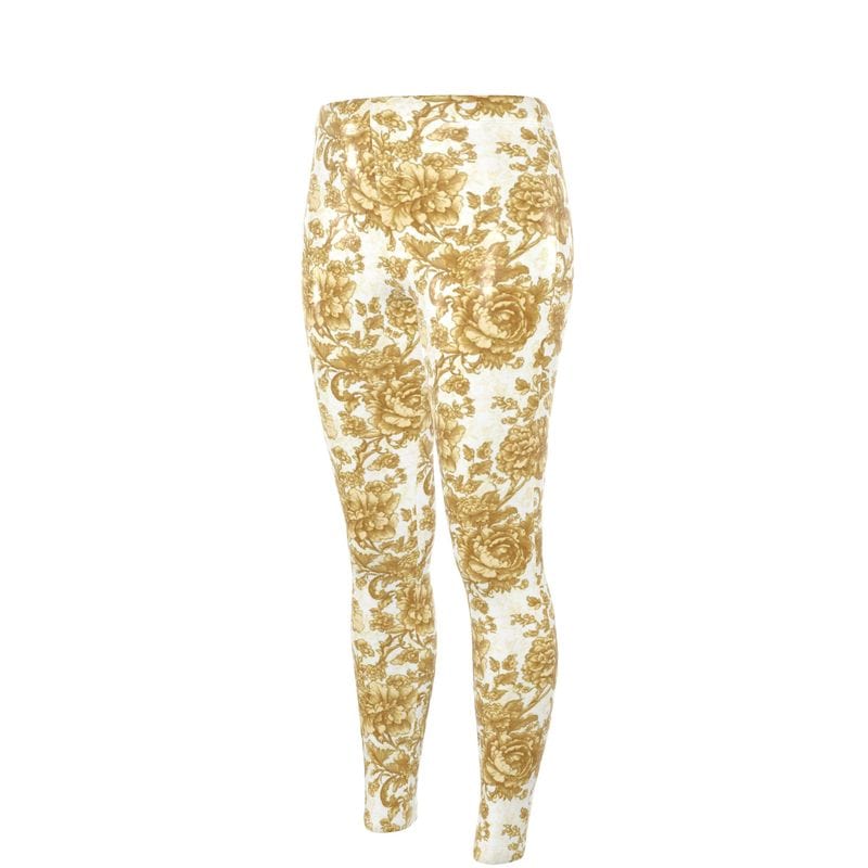 High Waisted Leggings Regal Fleur Womens Velour High Waisted Leggings