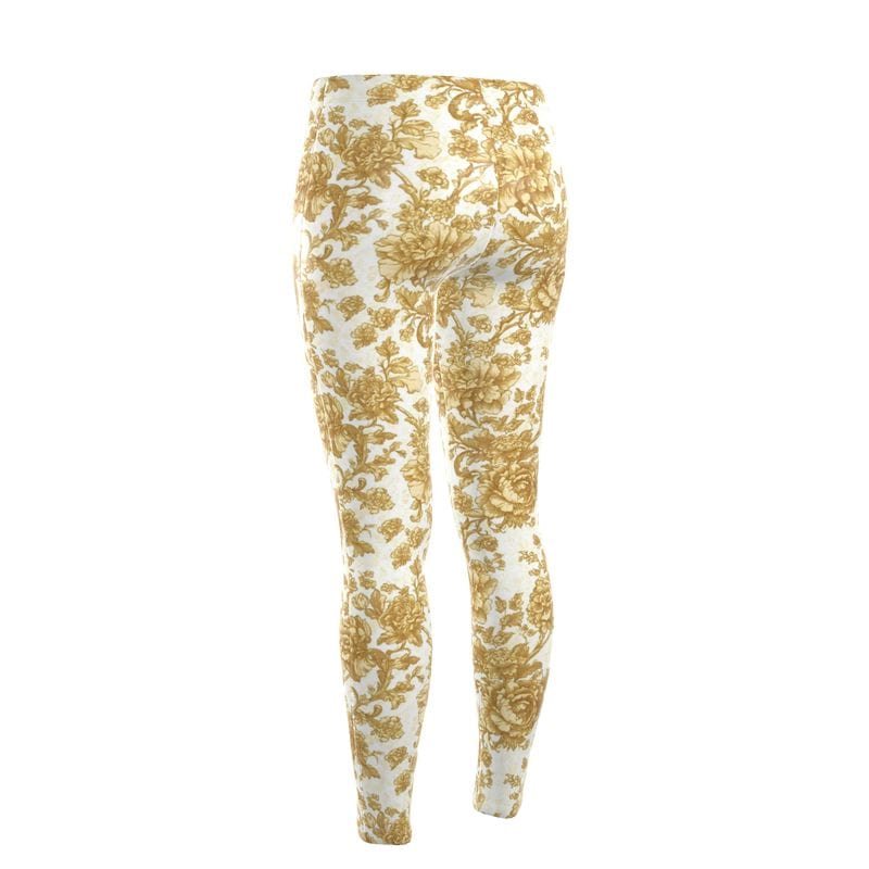 High Waisted Leggings Regal Fleur Womens Velour High Waisted Leggings