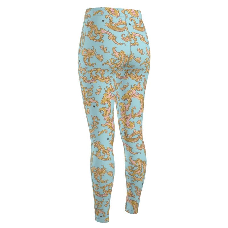 High Waisted Leggings Versailles Dreams Womens High Waisted Velour Leggings