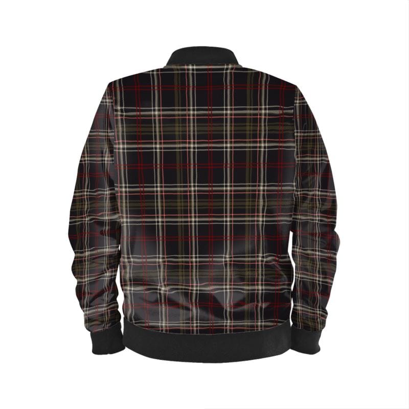 Ladies Bomber Jacket Black plaid bomber jacket