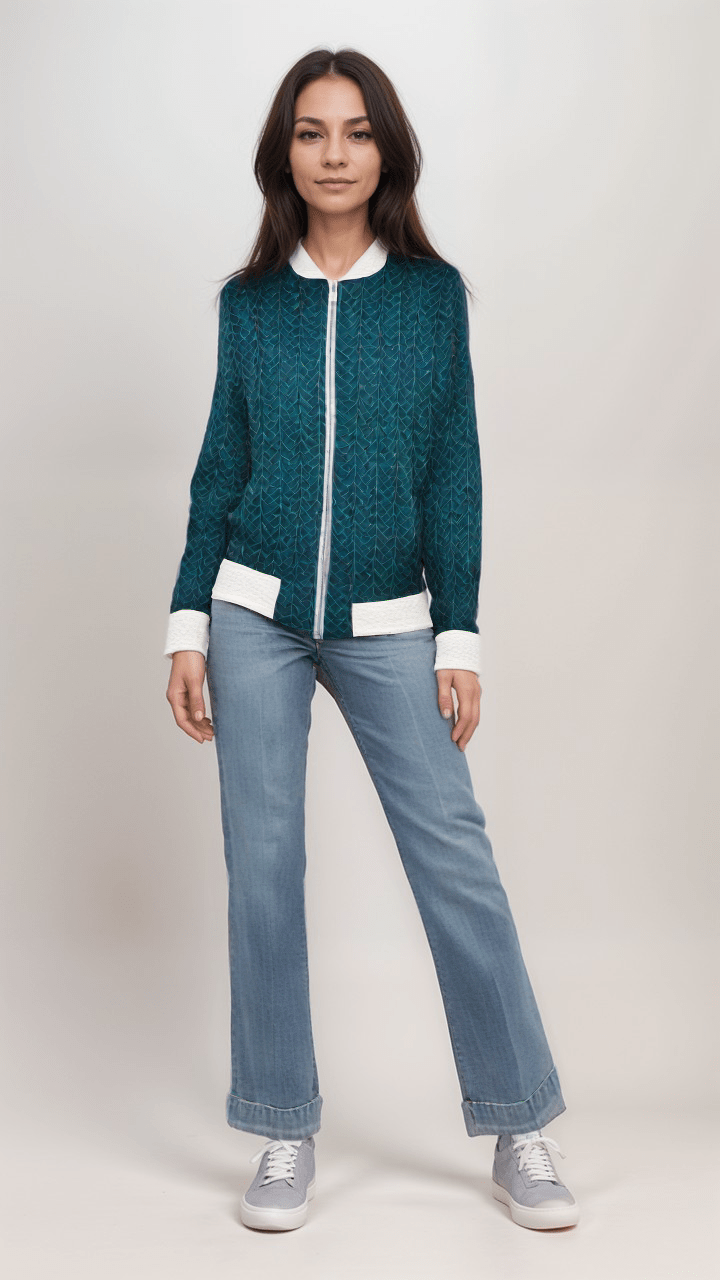 Ladies Bomber Jacket Deep Teal Womens Marble Velvet Bomber Jacket