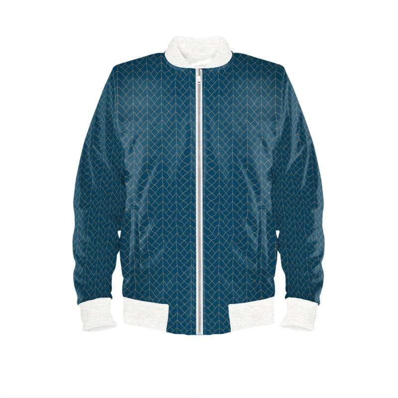Ladies Bomber Jacket Deep Teal Womens Marble Velvet Jacket