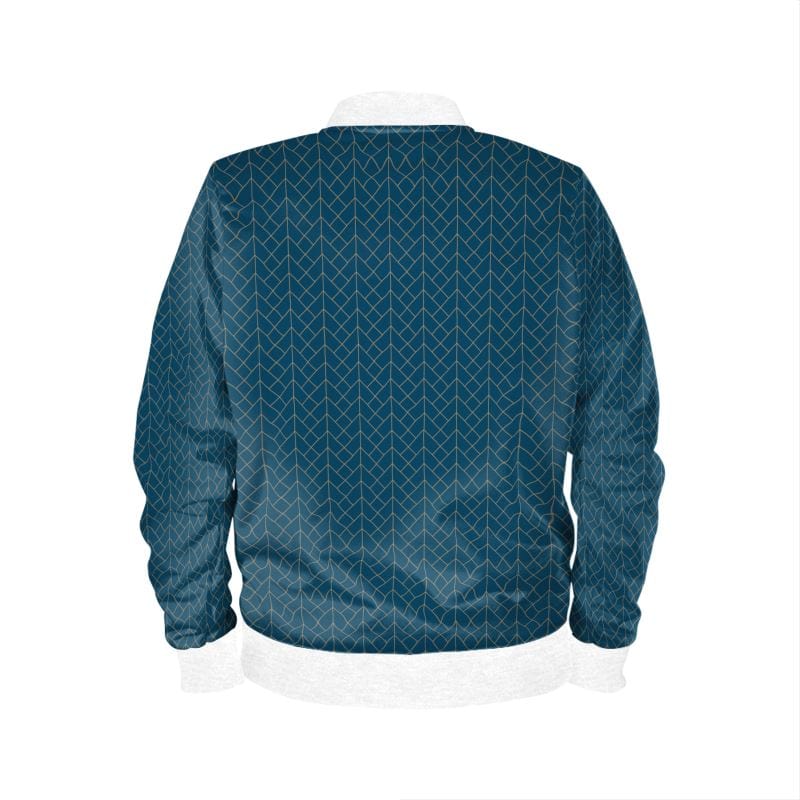 Ladies Bomber Jacket Deep Teal Womens Marble Velvet Jacket