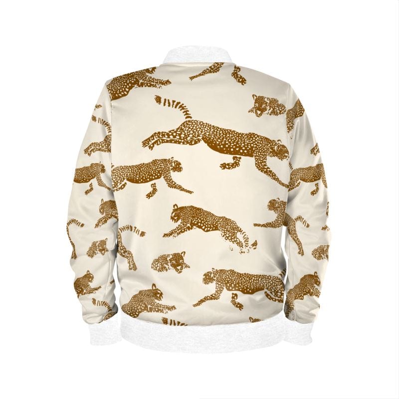 Ladies Bomber Jacket Savannah Leopard Womens Bomber Jacket