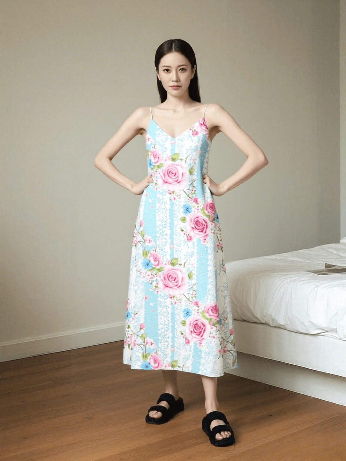 Slip Dress Château Bloom Iconic Silk Slip Dress