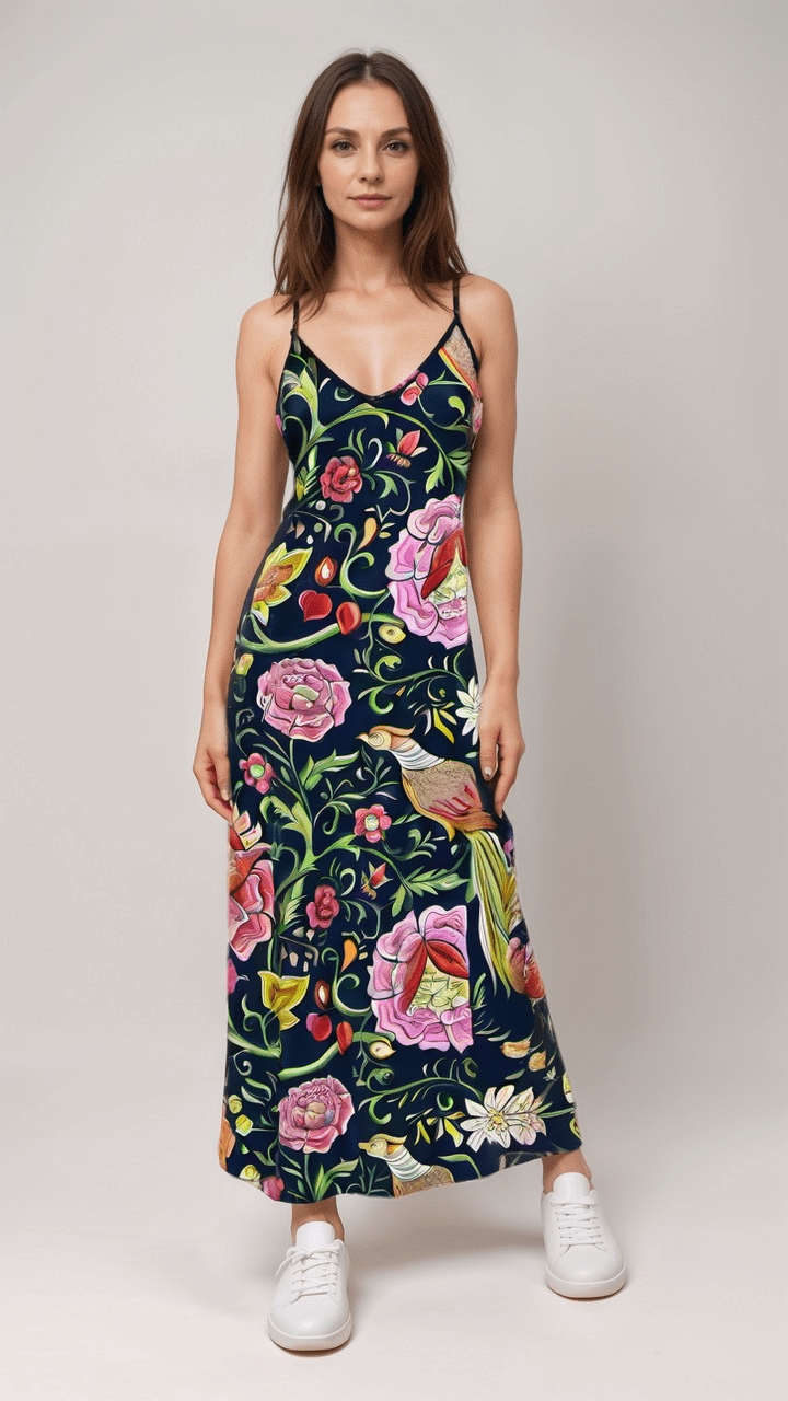 Slip Dress Eastern Orient Pure Silk Slip Dress