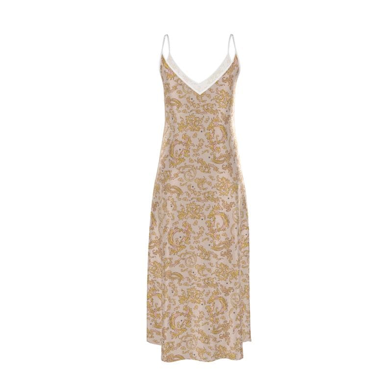 Slip Dress Golden Rococo Iconic Silk Slip Dress