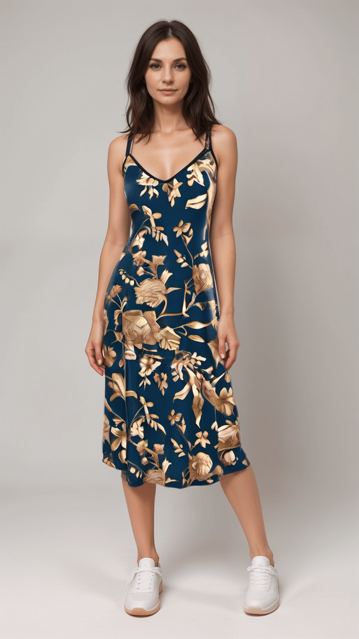 Slip Dress Midnight Garden Pure Silk Slip Dress