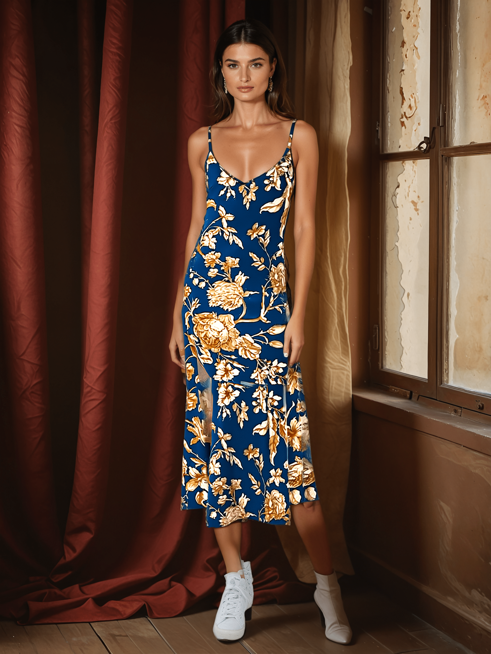 Slip Dress Midnight Garden Pure Silk Slip Dress