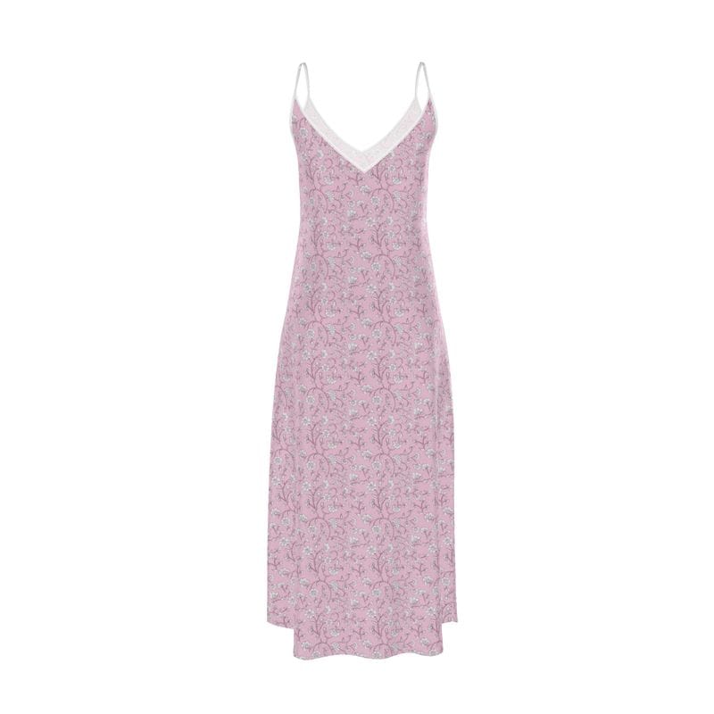 Slip Dress Rose Garden Iconic Crepe Slip Dress