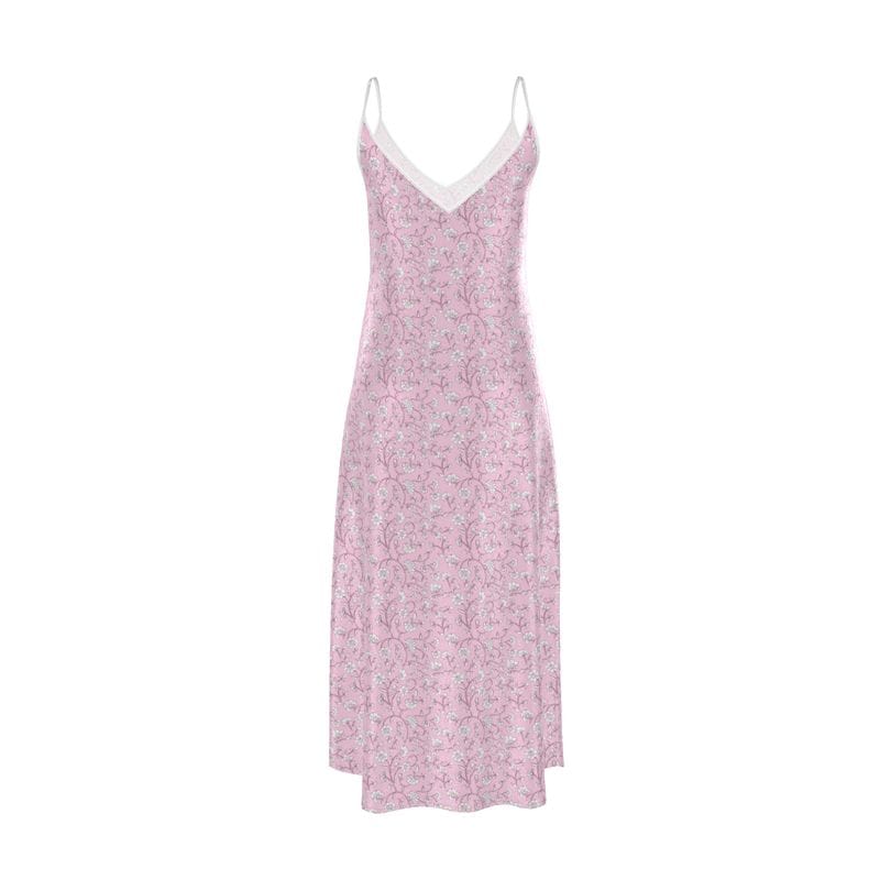Slip Dress Rose Garden Iconic Crepe Slip Dress