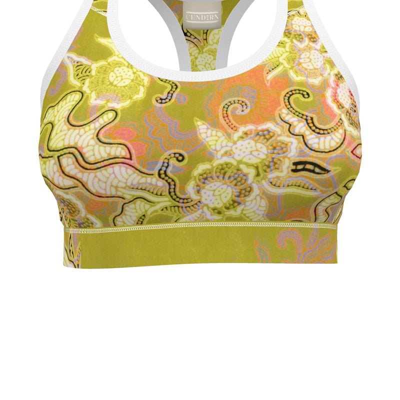 Sports Bra Chartreuse Paradise Sports Bra