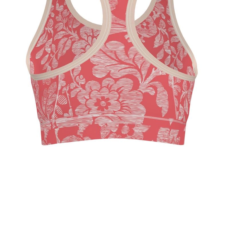 Sports Bra Coral Bloom Womens Sports Bra