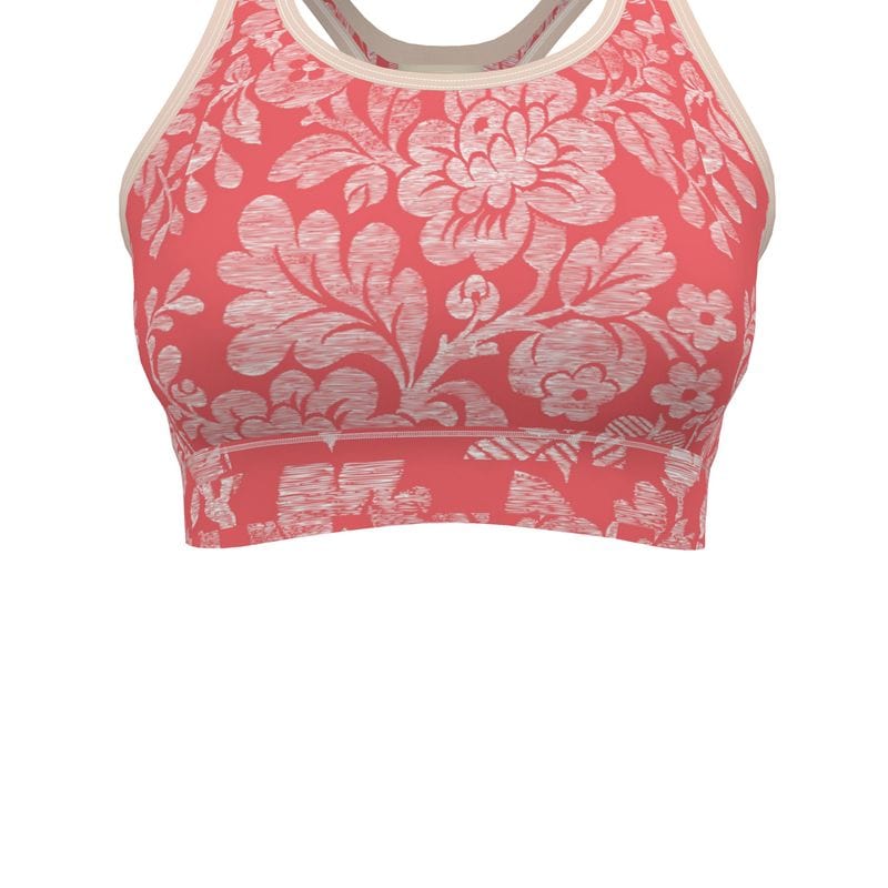 Sports Bra Coral Bloom Womens Sports Bra