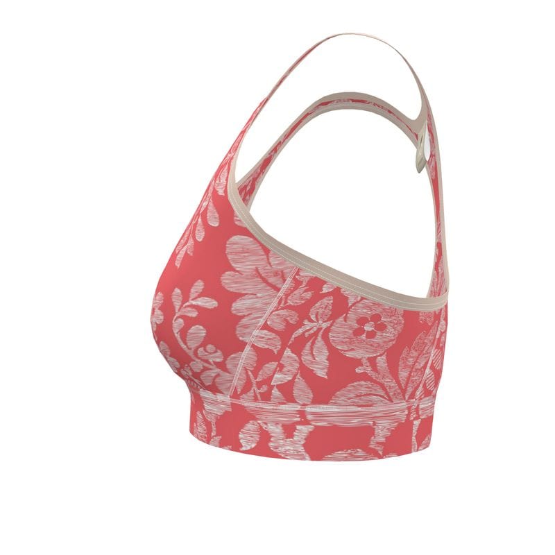 Sports Bra Coral Bloom Womens Sports Bra