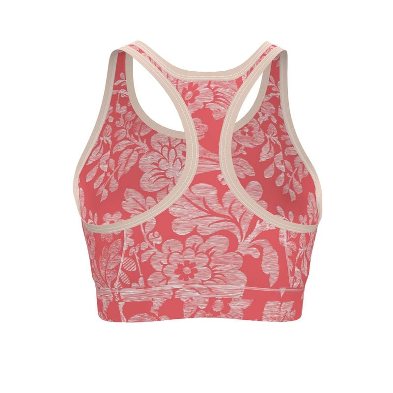 Sports Bra Coral Bloom Womens Sports Bra