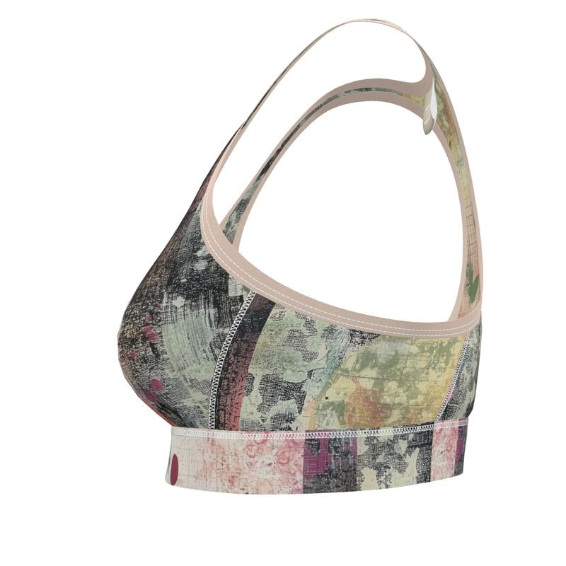 Sports Bra Garden Collage Womens Sports Bra