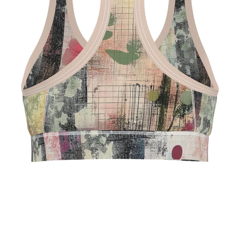 Sports Bra Garden Collage Womens Sports Bra