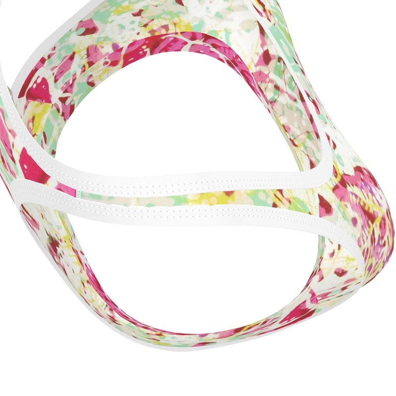 Sports Bra Minty Petal Mosaic Sports Bra