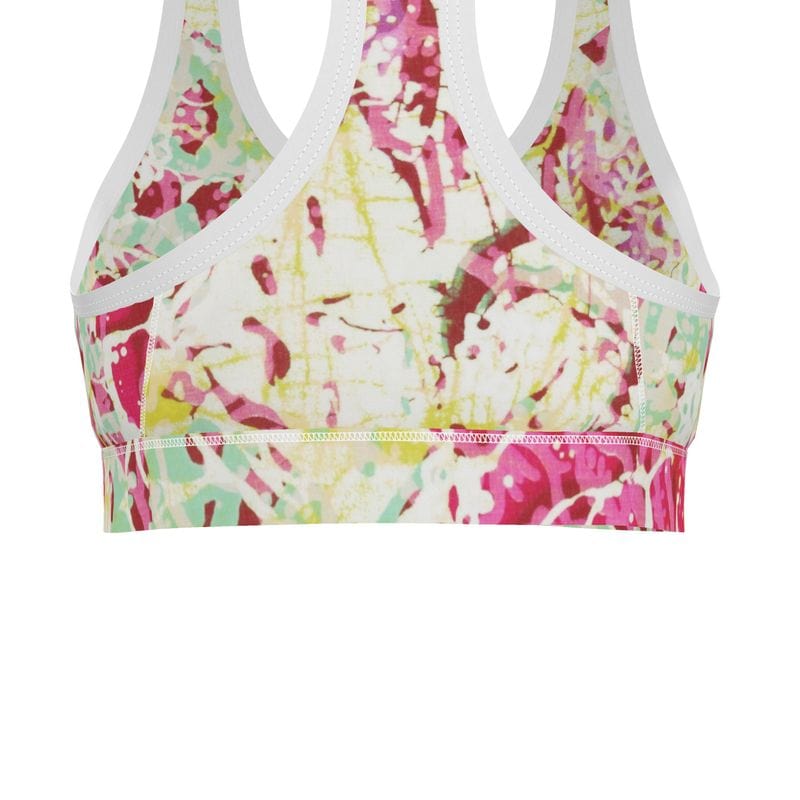 Sports Bra Minty Petal Mosaic Sports Bra