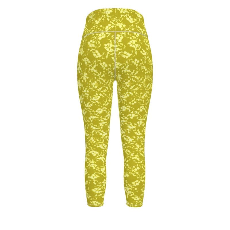 Sports Leggings Chartreuse Whisper Womens High Waisted Sports Leggnigs