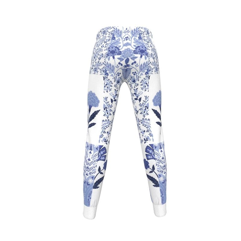 Womens Jogging Bottoms Blue Mirage Floral Women's Quilted Joggers