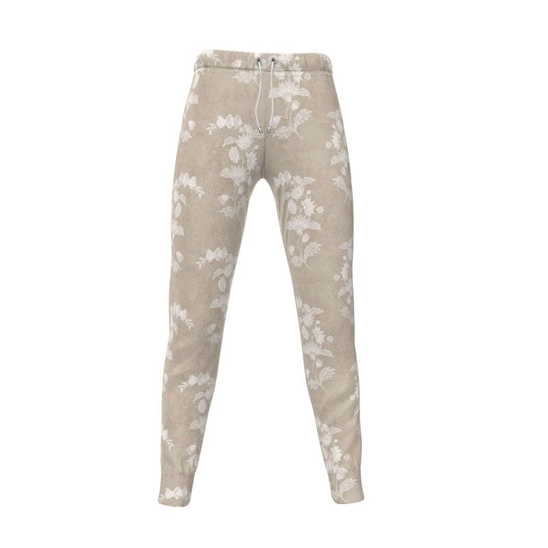 Womens Jogging Bottoms Ecru Floral Whisper