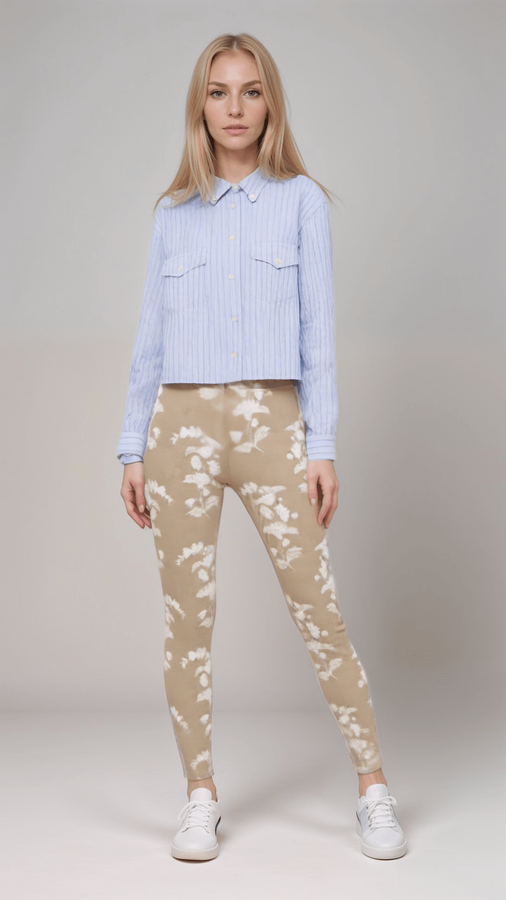 Womens Jogging Bottoms Ecru Floral Whisper Womens Silkflex Joggers