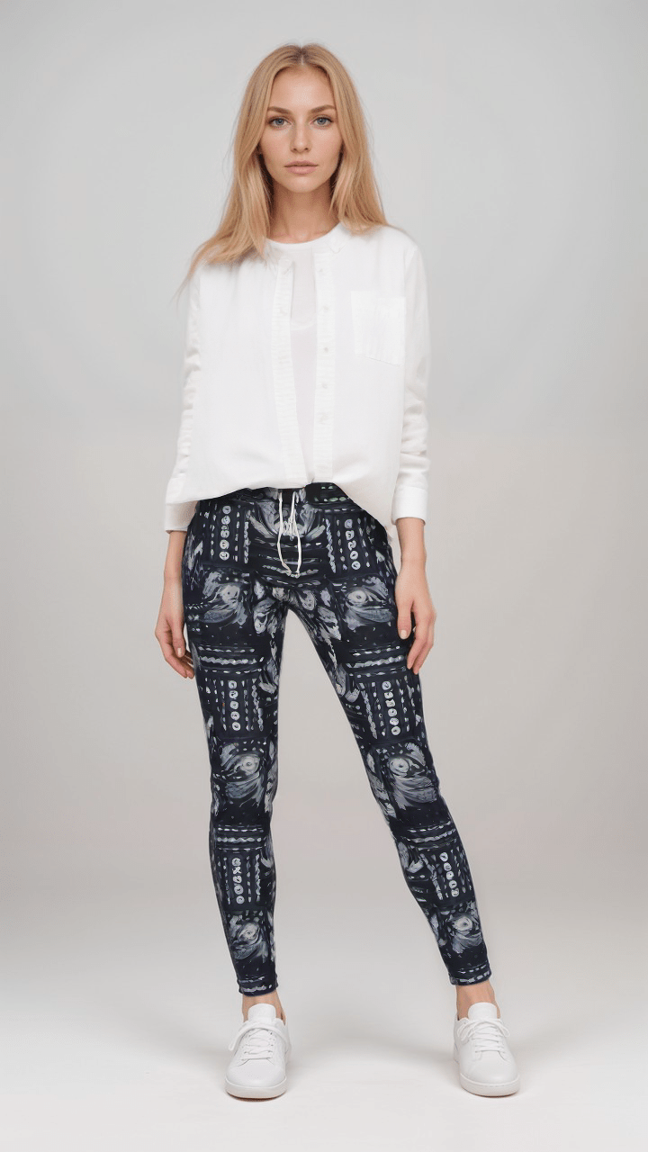 Womens Jogging Bottoms Ink Tapestry Womens Silkflex Joggers