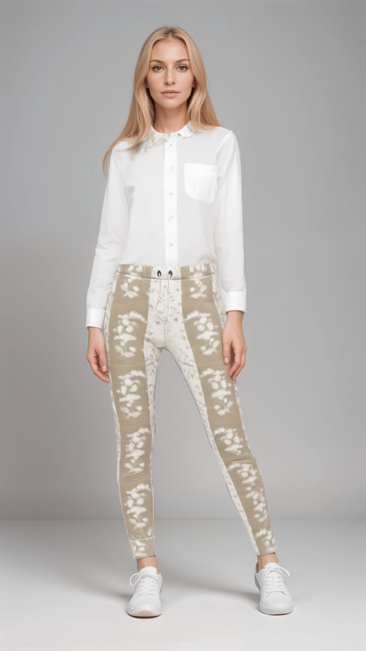 Womens Jogging Bottoms Vintage Bloom Stripes Womens Joggers