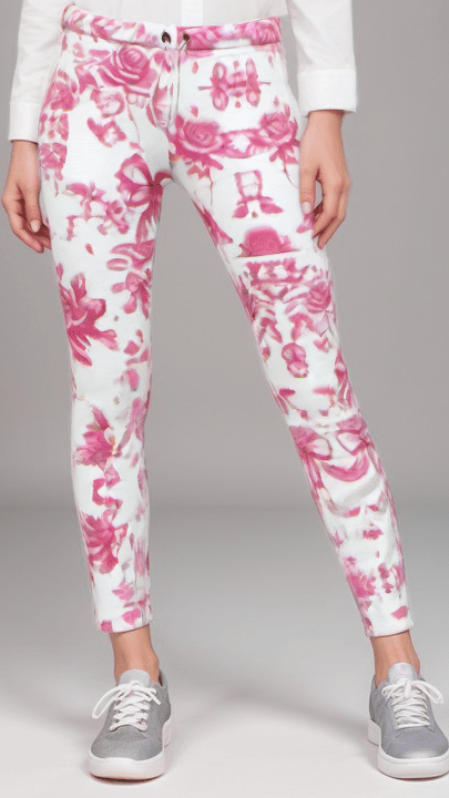 Womens Jogging Bottoms Vintage Rose Toile Womens Joggers