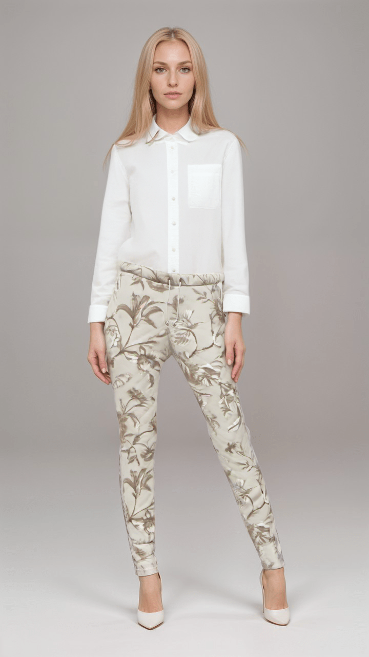 Womens Jogging Bottoms Whispered Stone Blossom Womens Knitted Joggers