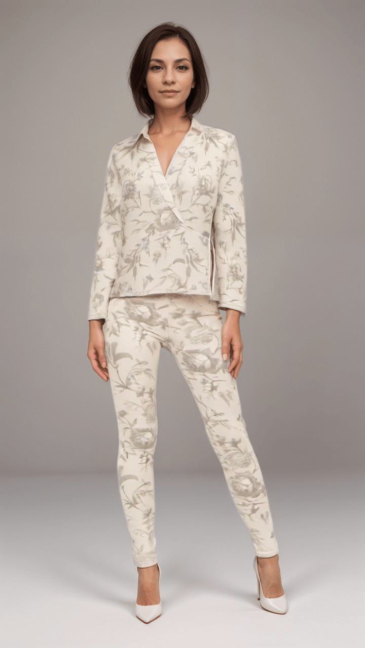 Wrap Blazer Ivory Le Toile Satin Wrap Blazer